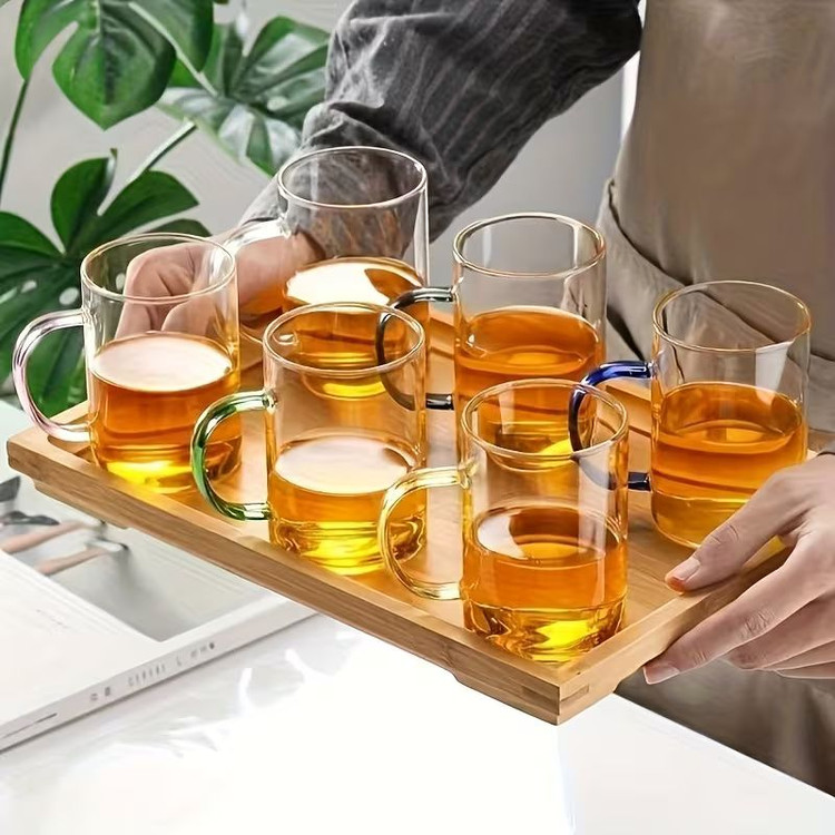 فنجان پیرکس دسته رنگی